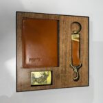 ست سه تیکه چرم طبیعی مردانه کد107